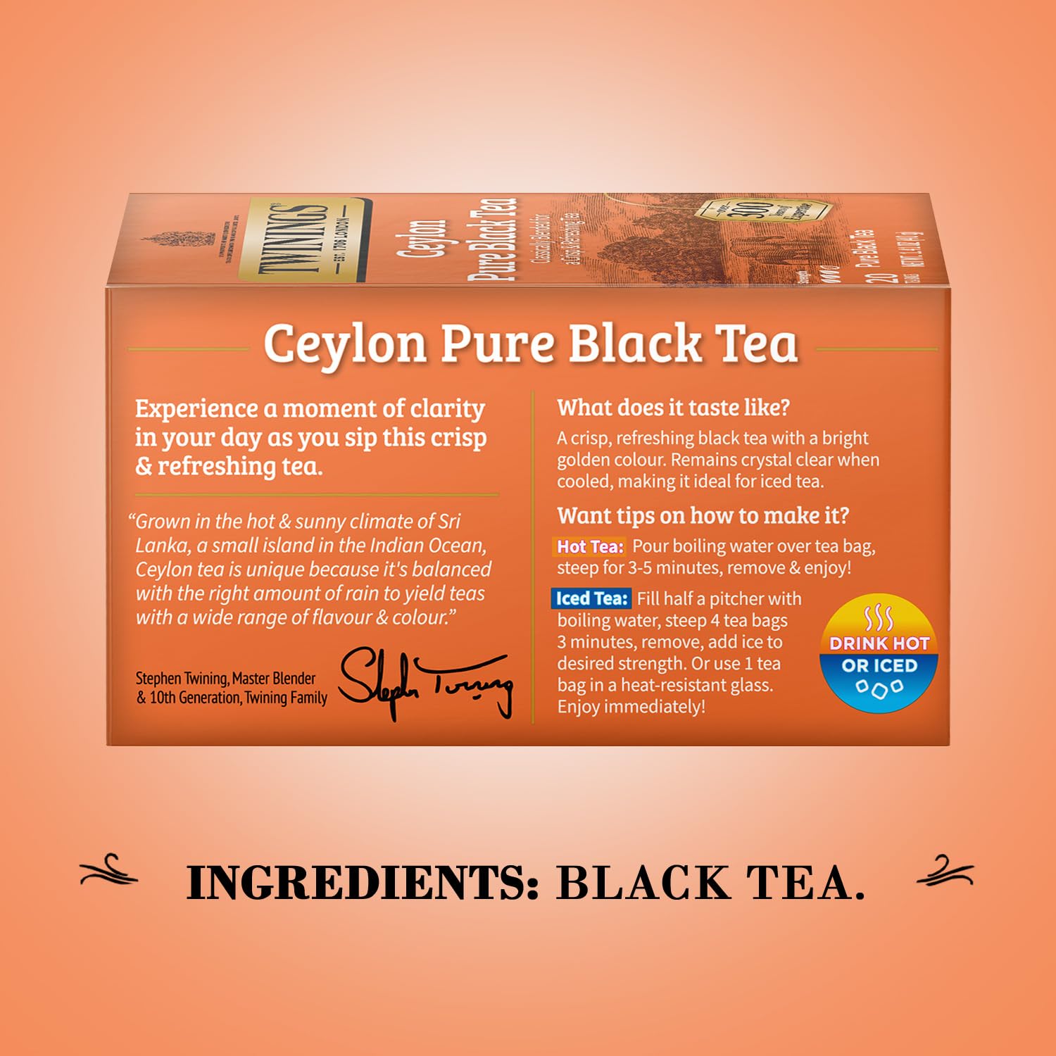 Twinings of London Ceylon Orange Pekoe Tea (Box of 20)