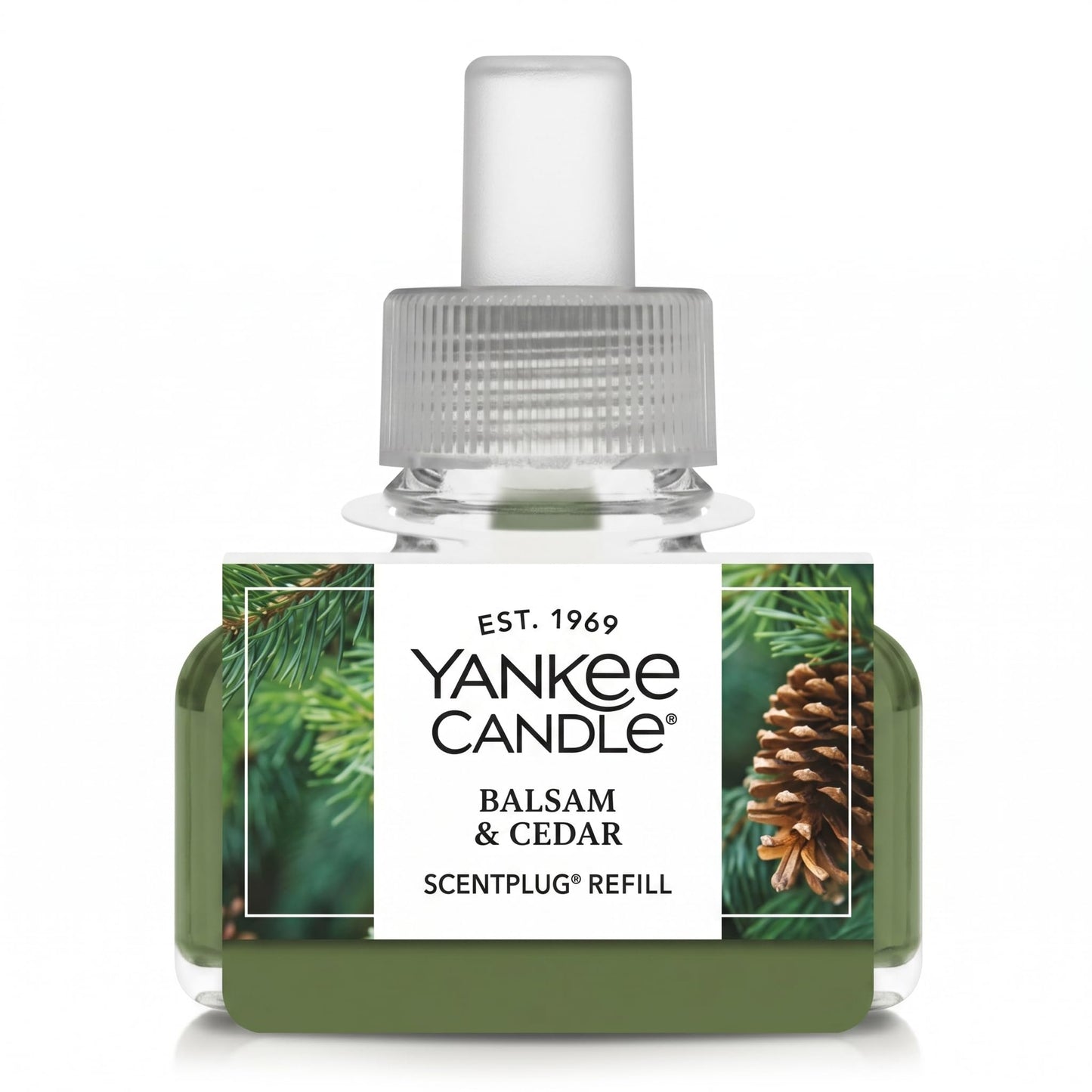 Yankee Candle Christmas Cabin Collection- Scent Plug Diffuser Holiday Truck with Light Sensor, Scent Plug Refill Red Apple Wreath and Balsam & Cedar