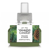 Yankee Candle Christmas Cabin Collection- Scent Plug Diffuser Holiday Truck with Light Sensor, Scent Plug Refill Red Apple Wreath and Balsam & Cedar