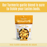 AshaPops Turmeric Garlic Flavored Popped Water Lily Seeds, 0.5 oz (Pack of 12) - Gluten-Free, Vegan, Paleo, Nut-Free, Corn-Free, Soy-Free, Non-GMO