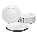 " OCCASIONS " 60 Plates Pack, Heavyweight Disposable Wedding Party Plastic Plates (10.5'' Dinner Plate, Imperial Plain White)