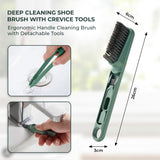 Household Cleaning Brush, Multi-Purpose, Combination of Dense & Soft Bristles with Added Straight Brush,Twizer, as Well as Dispnesing Unit for Deep