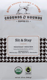 GROUNDS & HOUNDS Sit and Stay Coffee Whole Bean, 12 OZ