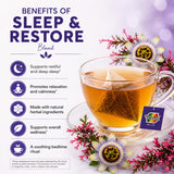 Tila, Valerian, Orange Blossom & Alfalfa Tea - Natural Sleep Aid & Relaxation - 20 Tea Bags - Dormir Bien