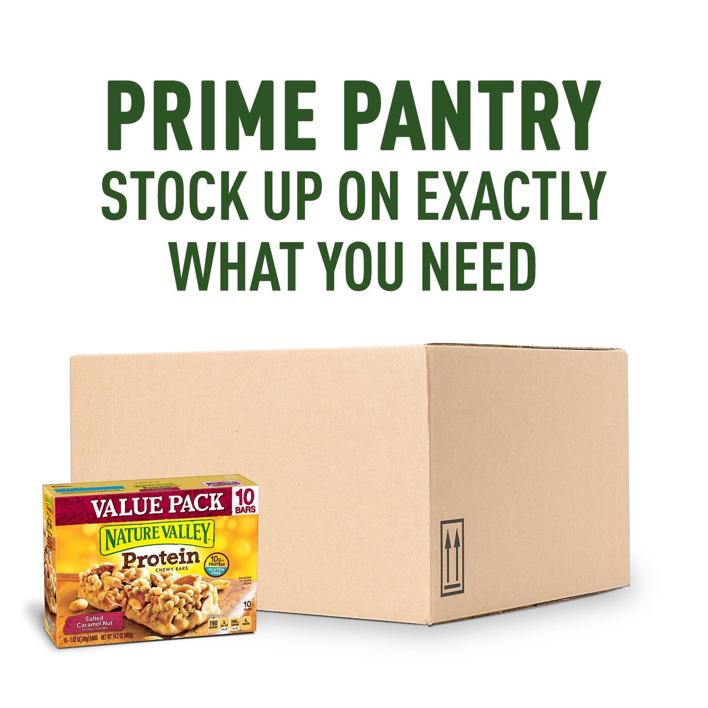 Nature Valley Chewy Granola Bar, Protein, Salted Caramel Nut, 10 Bars - 1.4 oz
