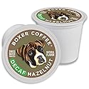 Boxer Coffee Swiss Water Process Decaf Hazelnut Naturally Flavored Pods compatible with Keurig K-Cup, decaffeinated, 48 count