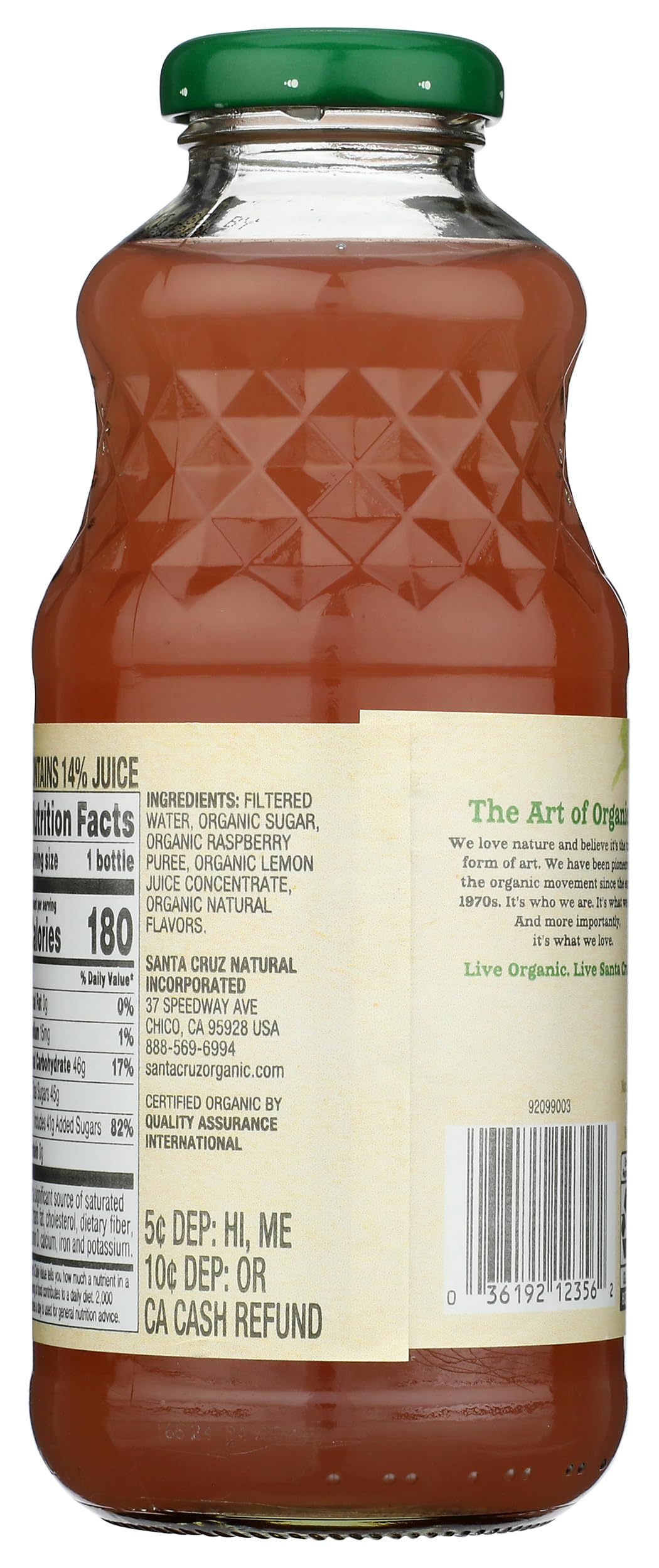 Santa Cruz Organic Organic Raspberry Lemonade, 16 FZ