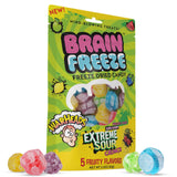 Brain Freeze by Warheads Mixed Fruit Dried Candy | Freeze Dried Candy with Warheads Extreme Sour Crunch | Mouth-Puckering Flavor | Fun Snack & Party