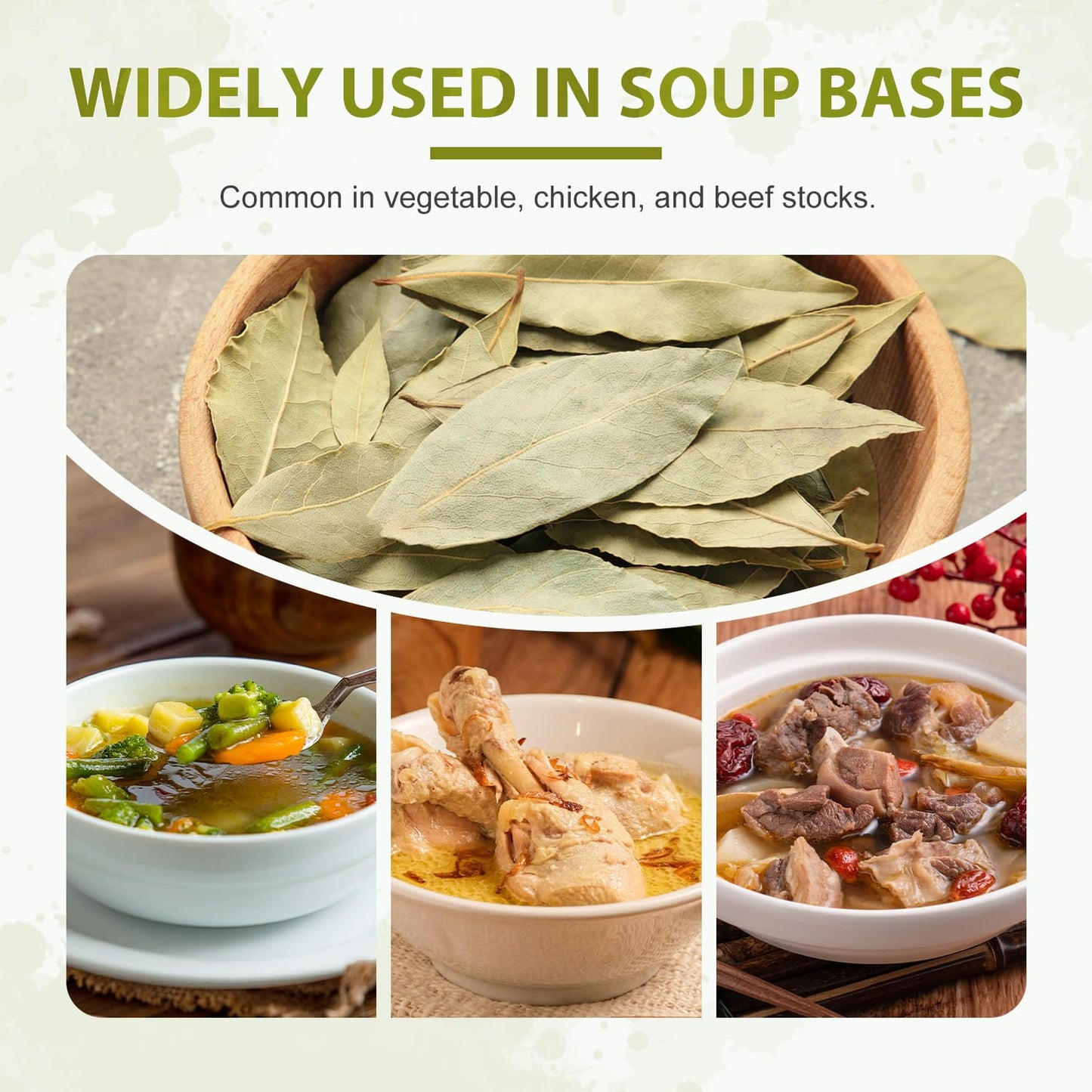 Soeos Bay Leaves, 2oz (57g), Whole Dried Bay Leaf, Non-GMO Verified, Laurel Herbs for Cooking, Soups, Stews, Sauces, Seasoning