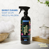 Naked Jungle Plant-Based Bathroom Cleaner and Deodorizer, Extra Strength Shower Cleaner Spray, Toilet Bowl Cleaner, Vegan Formula, No Artificial