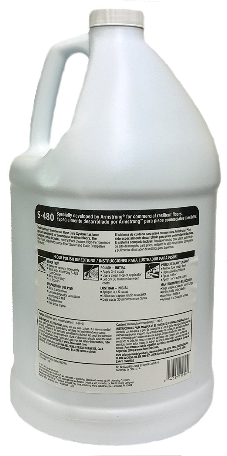 Armstrong S-480 Commercial Floor Polish 1 Gallon