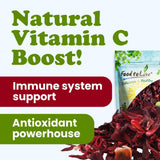 Food to Live Organic Hibiscus Flowers, 4 Ounces - Whole Petals. Great for Herbal Tea. Non-GMO. Caffeine-free. Good Source of Vitamin C. Bulk. Kosher