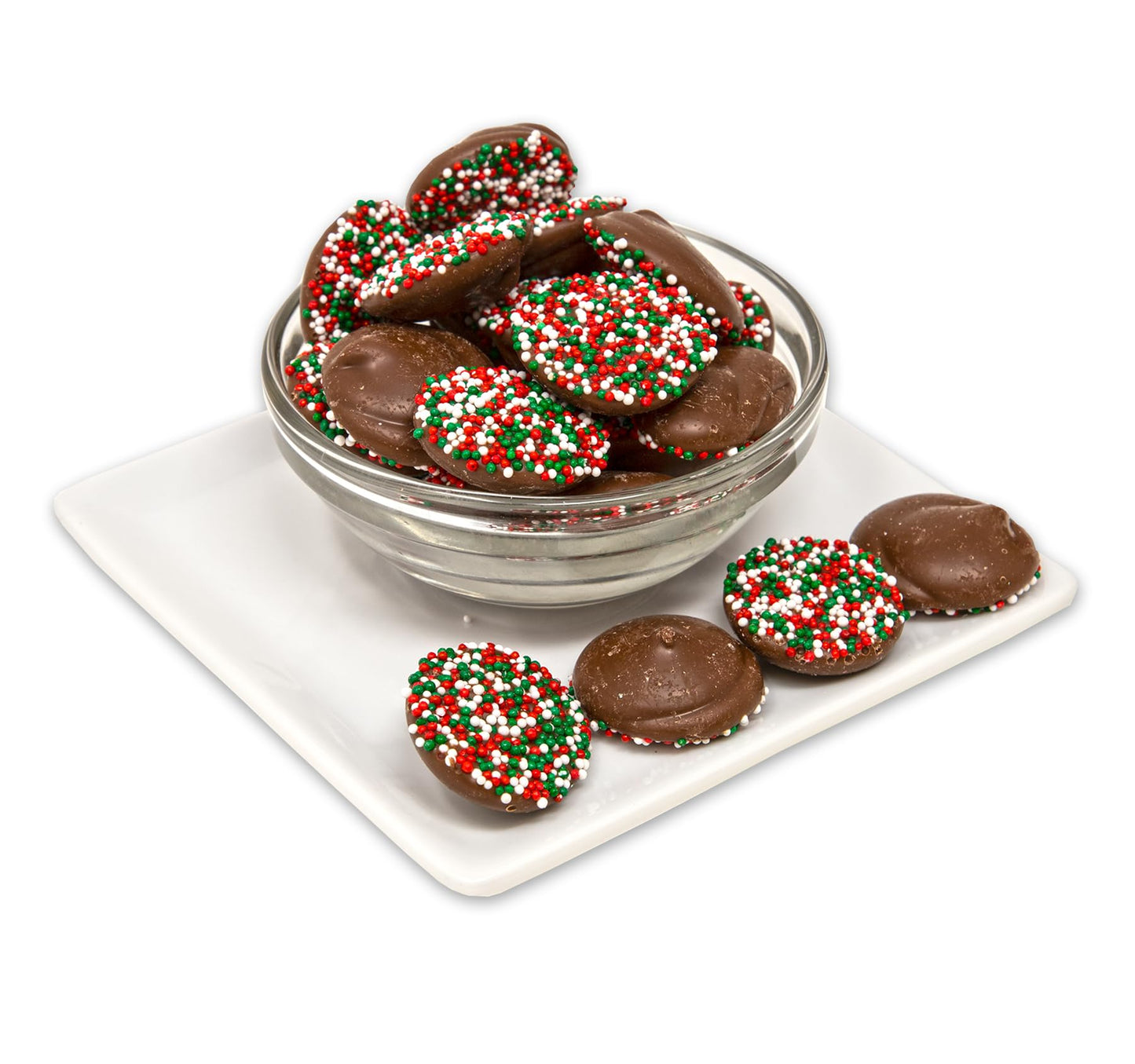 Kauffman Orchards Milk Chocolate Nonpareils Christmas Candy, 14 Ounce Bag