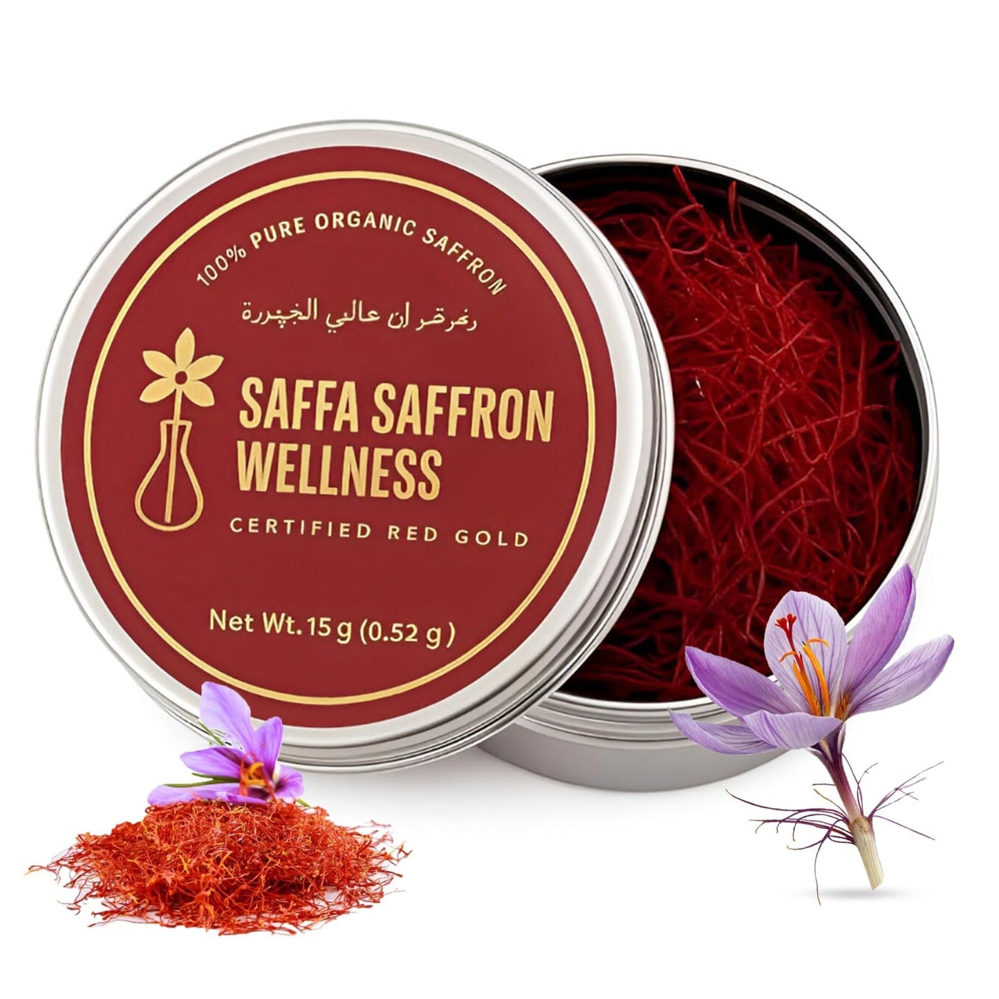 Saffa Saffron - Pure Premium Saffron Threads | 100% Natural & Handpicked Red Spice | Rich Aroma, Golden Color & Authentic Taste | Perfect for Cooking