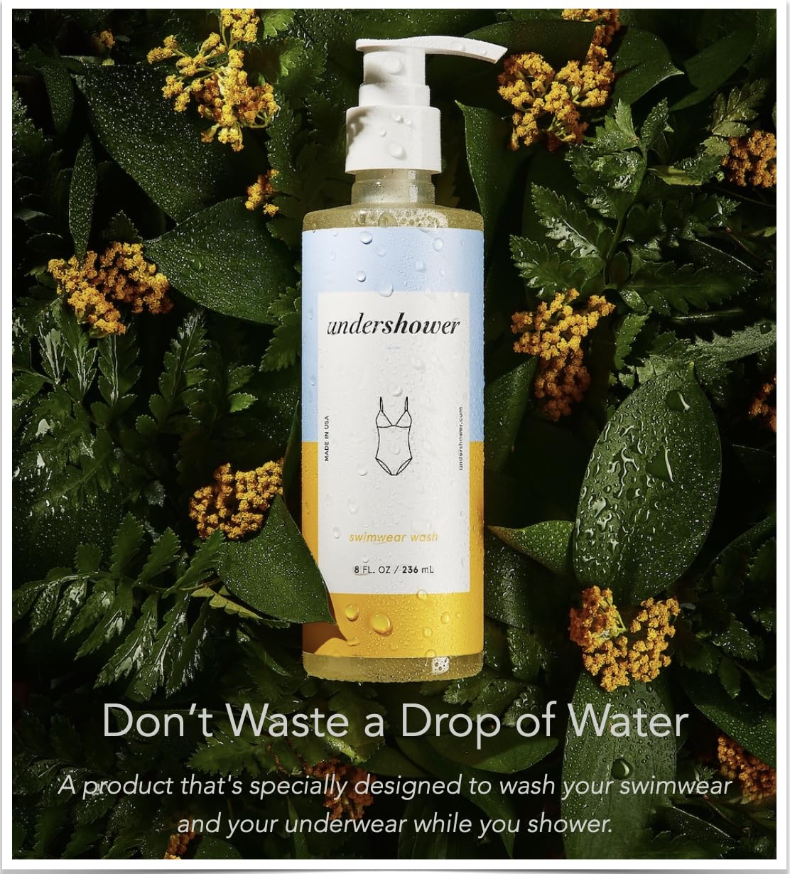 Undershower Swimwear Detergent, 75 to 100 Washes, Delicate Hand Wash Detergent for Shower, Laundry Sink Soap for Strong Odors and Blood Stain Removal