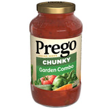 Prego Chunky Garden Combo Pasta Sauce, 23.75 Oz Jar