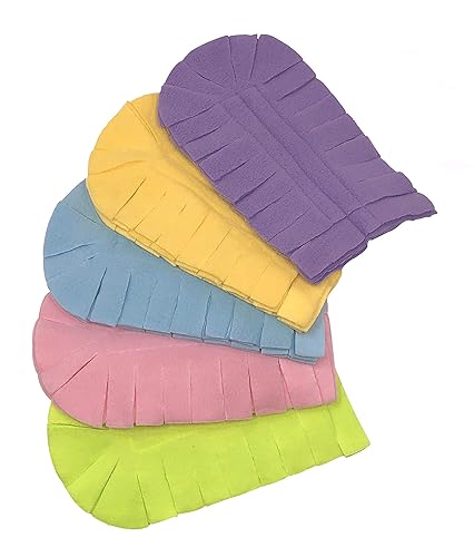Xanitize Fleece Refills for Swiffer Hand Duster - Reusable, Dry Duster - 5-Pack Rainbow (Pastel)