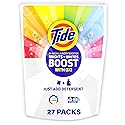 Tide Brights & Whites Odor Rescue, In Wash Odor Eliminator with Oxi, Scent Booster, Removes Odors in a Single Wash, 27 Count (Pack of 1)