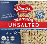 Streit's Unsalted Matzo, 11 Ounce (Pack of 4)