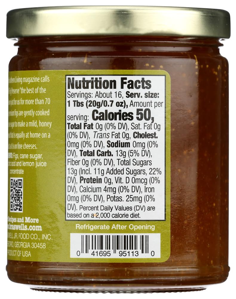 Braswell's Fig Preserves, 11.5 Ounce (Pack of 6)