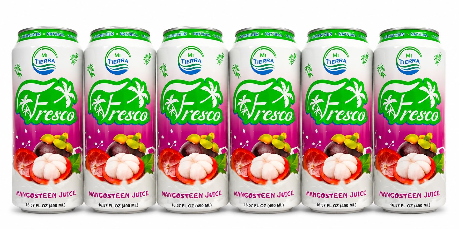 Mi Tierra - Natural Juices 16.57oz - Mangosteen - Pack of 6