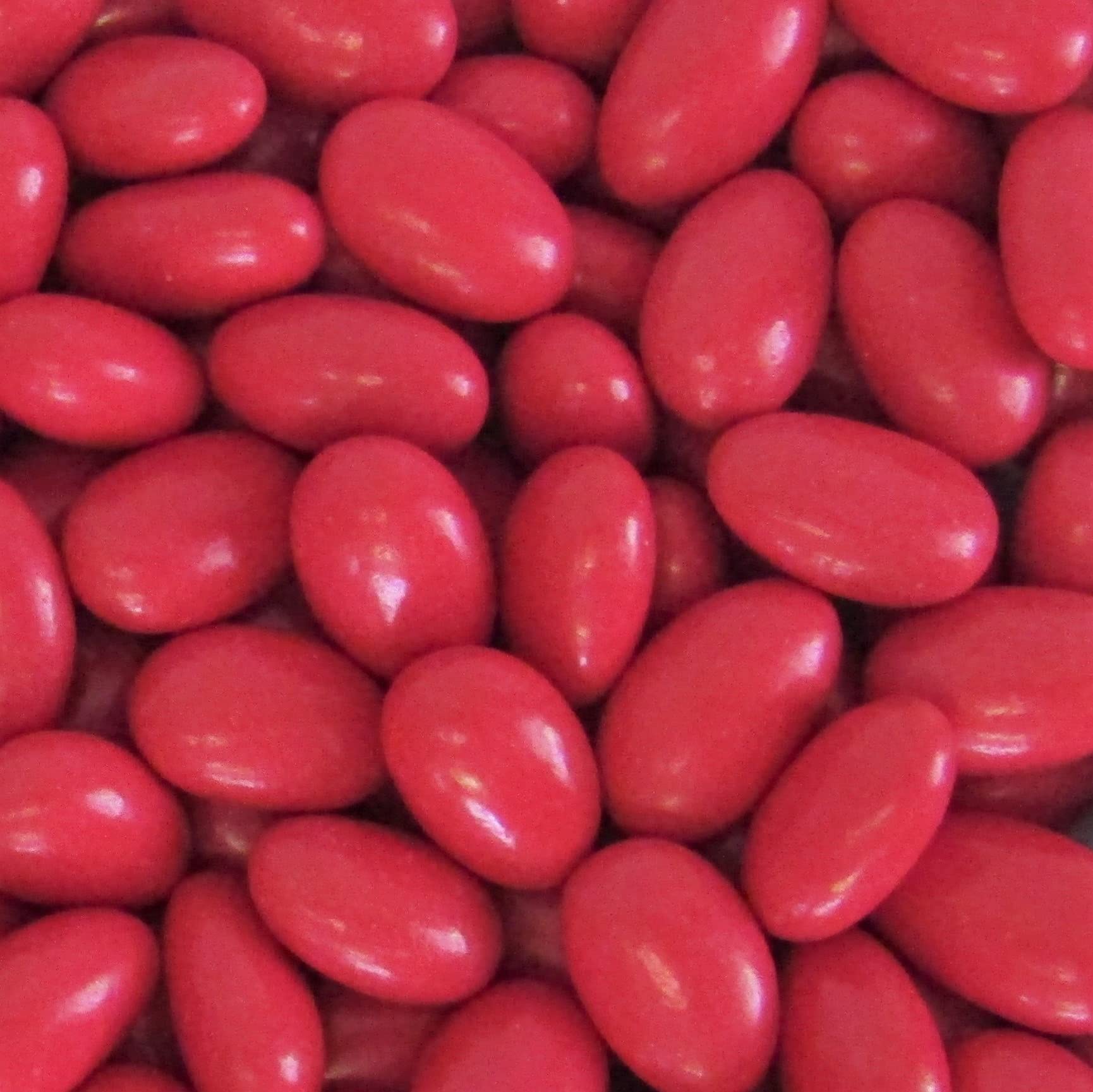 Red Jordan Almonds by Its Delish, 3.5 lbs Jumbo Container | Sugared Almond Nut with Sweet Hard Candy Coating - Bulk Wedding Favors and Party Buffets