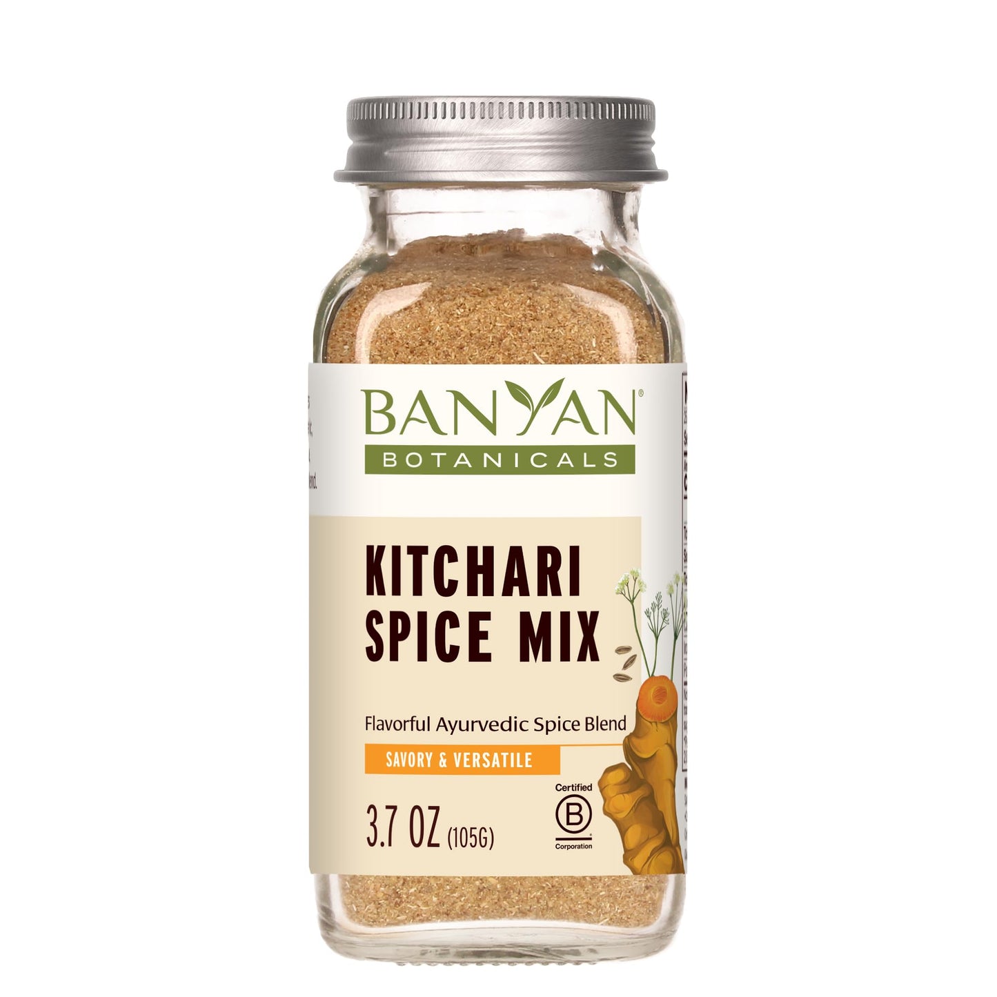 Banyan Botanicals Organic Kitchari Spice Mix - Savory Ayurvedic Seasoning for Detox, Cleansing & Gut Health - Digestive Support Blend with Turmeric