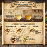 Akaaya Berberine Tea - Caffeine-Free Herbal Tea with Berberine, Cinnamon, Licorice & Black Pepper - Daily Wellness Tea - 21 Sachets - Non-GMO