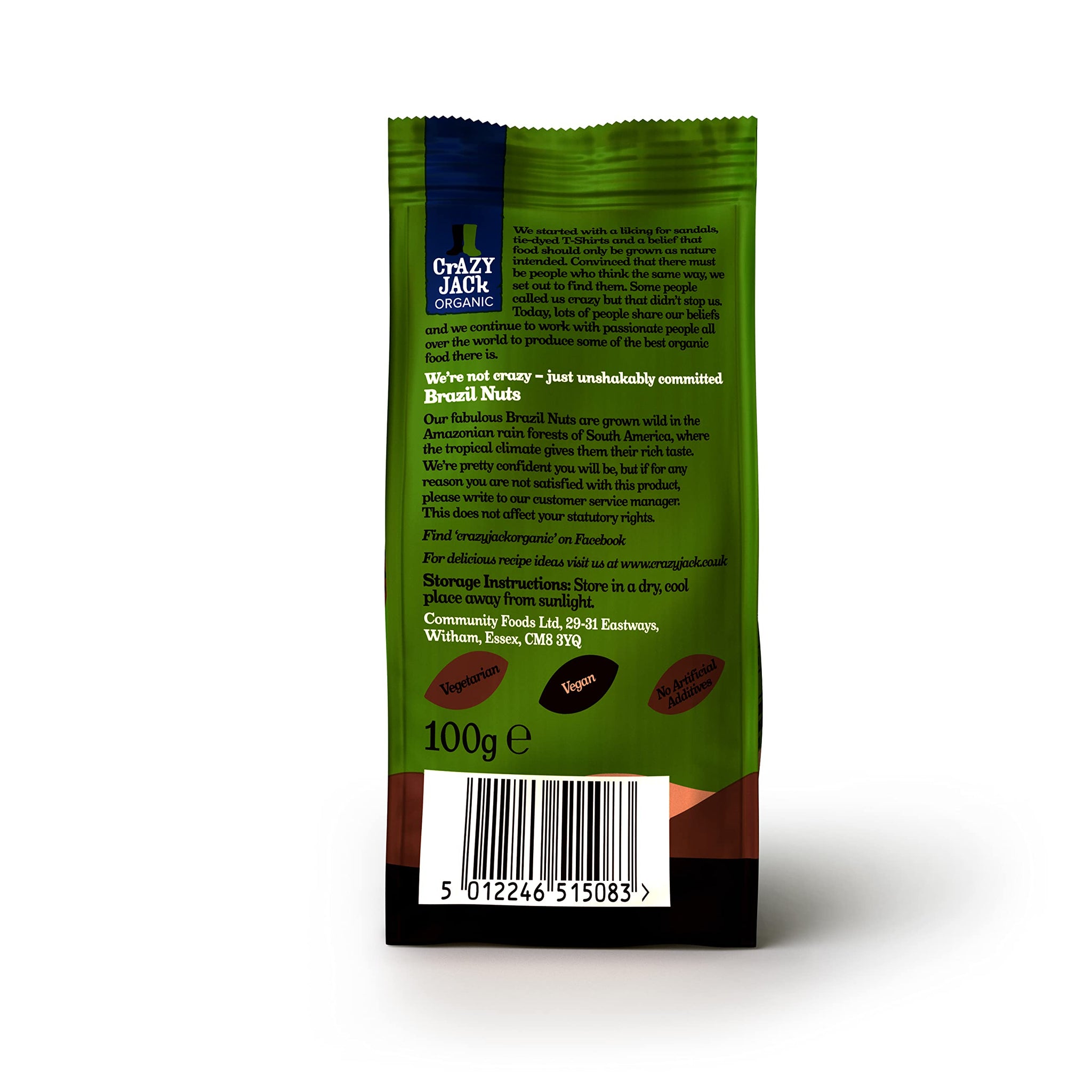 Crazy Jack Organic Brazil Nuts - 100g
