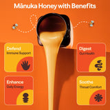 Wedderspoon Raw Manuka Honey 150+ MGO, 17.6 Oz, Unpasteurized New Zealand Honey, Non-GMO, BPA-Free Jar, Superfood & Natural Wellness Support