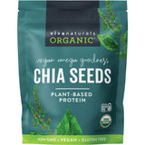 Viva Naturals Organic Chia Seeds, 2 lb, 32 Oz - Plant-Based Omega-3 and Vegan Protein, Gluten Free & Non-GMO, Perfect for Smoothies, Salads & Chia