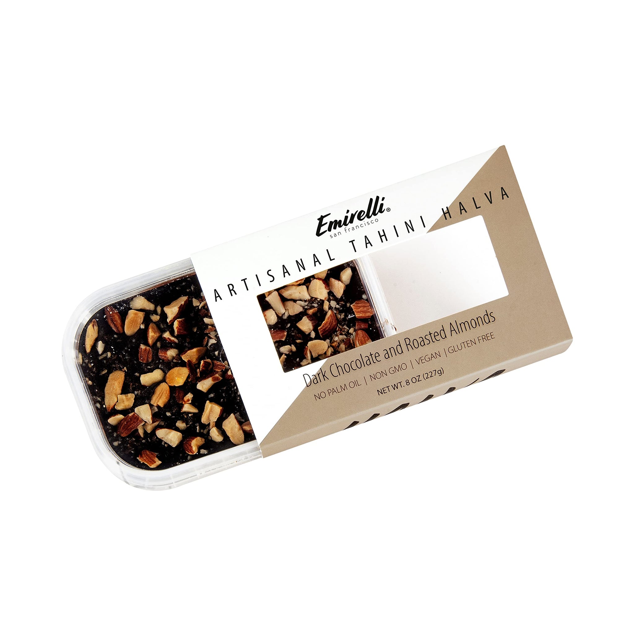 Emirelli Artisanal Halva Dessert - Authentic Middle Eastern Candy Turkish Sweets - Vegan Candy 55%-Tahini Halwa - Halvah Traditional International