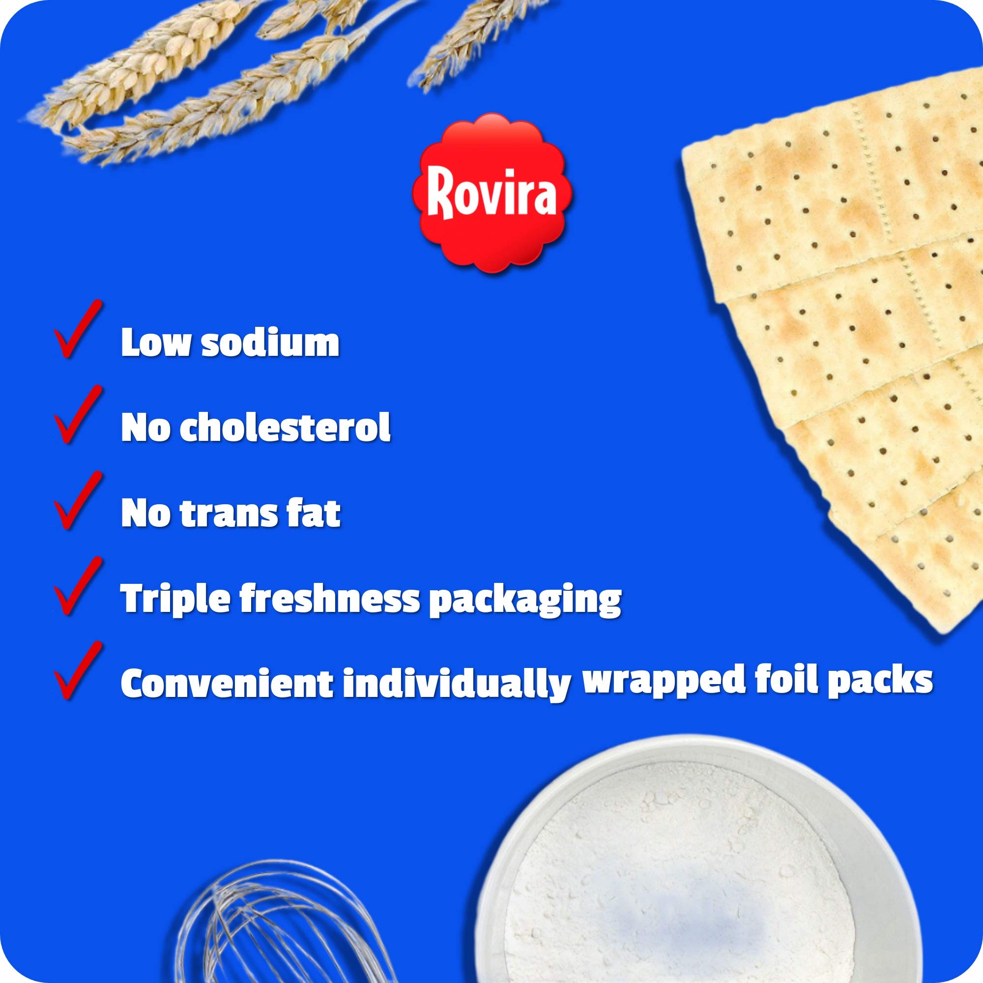 Rovira Export Sodas Classic Soda Crackers Family Size Foil Fresh Packs, 21 Ounce (Pack of 3)