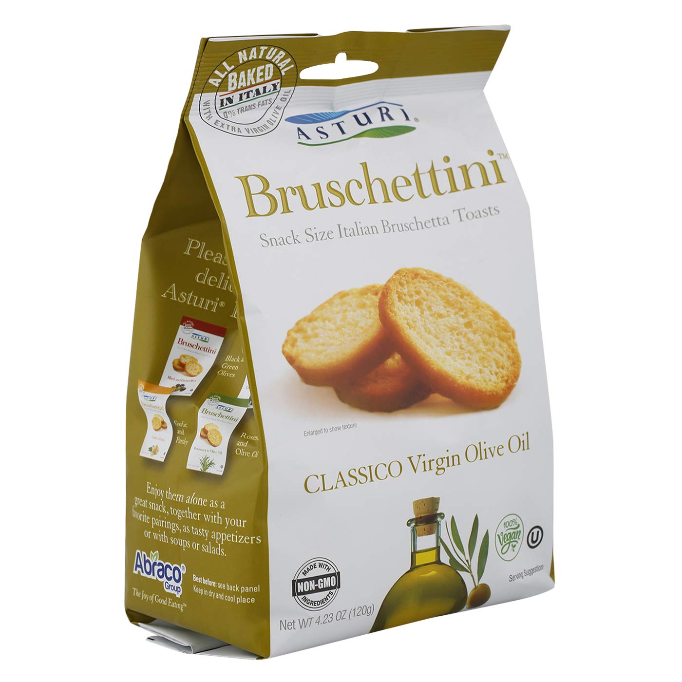Asturi Bruschettini, Classico Virgin Olive Oil, 4.23 Ounce