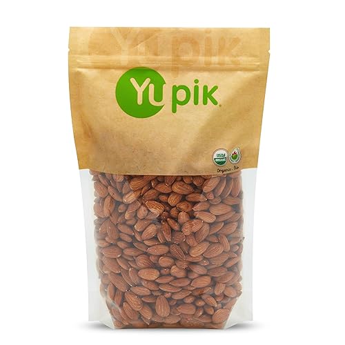 Yupik Organic California Almonds, 2.2 lb (35.2 oz), Non-Gmo, Vegan, Gluten-Free, Good Source Of Protein, Fiber, Iron & Calcium, Low In Carb
