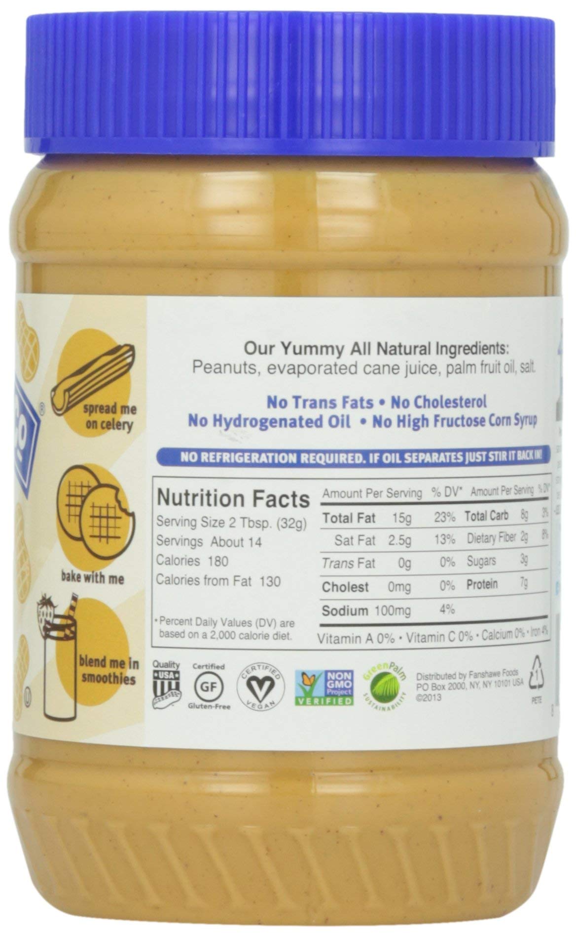 All Natural Peanut Butter & Co. Smooth Operator Net Wt. 16 Oz (1LB) 454g