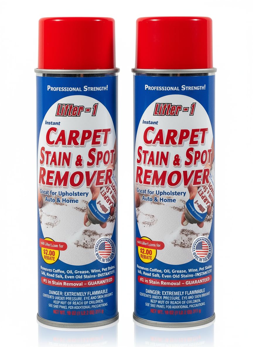 LIFTER-1 Carpet Spot Remover, Stain and Red Wine Remover and Spot Treatment for Oil, Grease, Urine, Cleaning Performance for Rugs, Upholstery