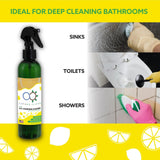 All Natural Lemon Scented Bathroom Cleaner (Pack of 1)- Multipurpose, Powerful Spray for Shower, Toilet, Sink & Tub - Descaler, Limescale, Grime