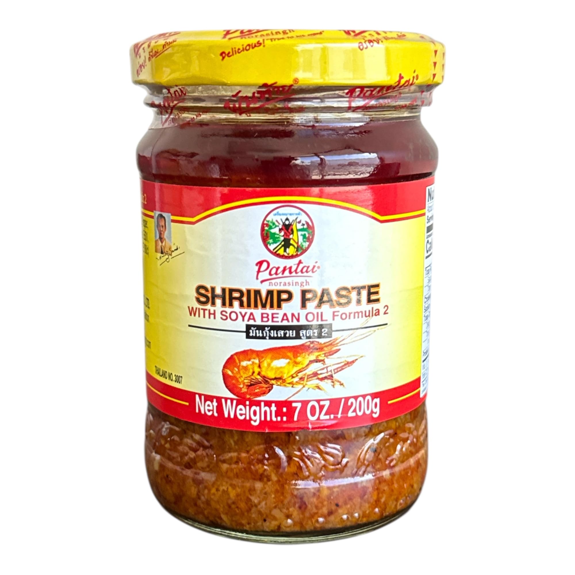 Aquanation Listing For Pantai Shrimp Paste with Soya Bean Oil Formula 2 - 7oz (200g) - Authentic Thai Fermented Shrimp Paste - Belacan/Kapi for Thai