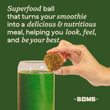 The Bomb Co. Blender Bomb, Glow Getter, Superfood Smoothie Mix with Flax, Hemp, Irish Sea Moss, & Amino Acids for Hair & Skin Support, Gluten Free