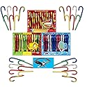 AirHeads, Star Burst, and Skittlles Candy Canes 36 Count - Assorted Fruity Candy Cane Mix, Individually Wrapped Christmas Holiday Stocking Stuffers