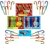 AirHeads, Star Burst, and Skittlles Candy Canes 36 Count - Assorted Fruity Candy Cane Mix, Individually Wrapped Christmas Holiday Stocking Stuffers