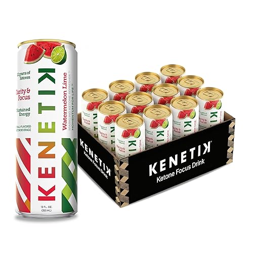 Kenetik Ketone Focus Drink - Plant-Based D-BHB Bioidentical Ketones for Caffeine-Free Focus & Steady Mental Clarity - Zero Sugar, Nootropic Brain Fuel