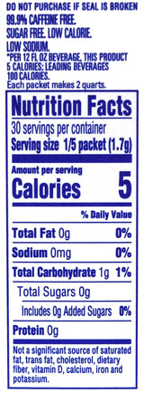 Crystal Light Decaf Lemon Iced Tea Natural Flavor Drink Mix, 12-Quart Canister (Pack of 5)