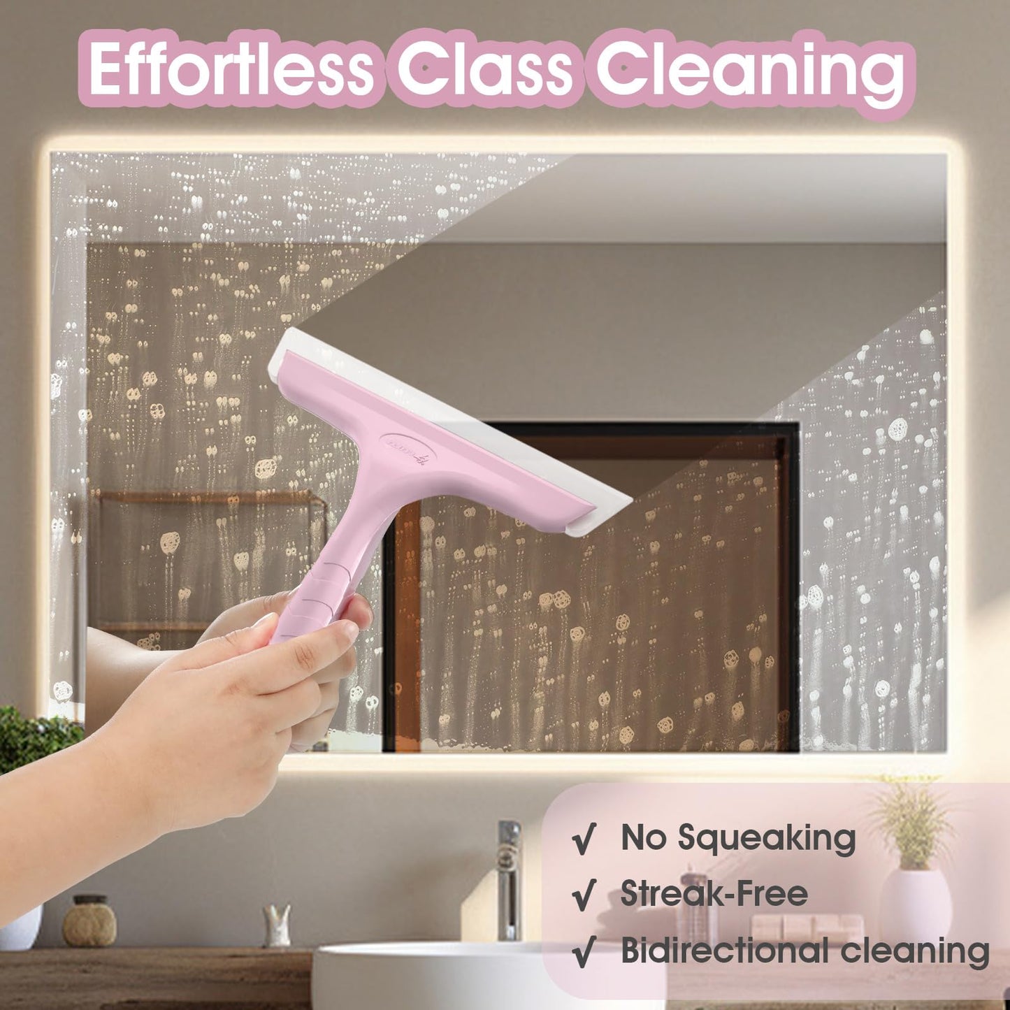 Shower Squeegee for Glass Doors, Bathroom Squeegee for Shower, Mini Window Squeegee, Home Bathroom Silicone Cleaner Tool, Suitable for Bathroom