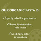 DeLallo Organic Rigatoni Pasta, Made with 100% Semolina Durum Wheat Flour, Bronze Cut, Made in Italy, Non-GMO, Preservative Free, Large Tube Pasta