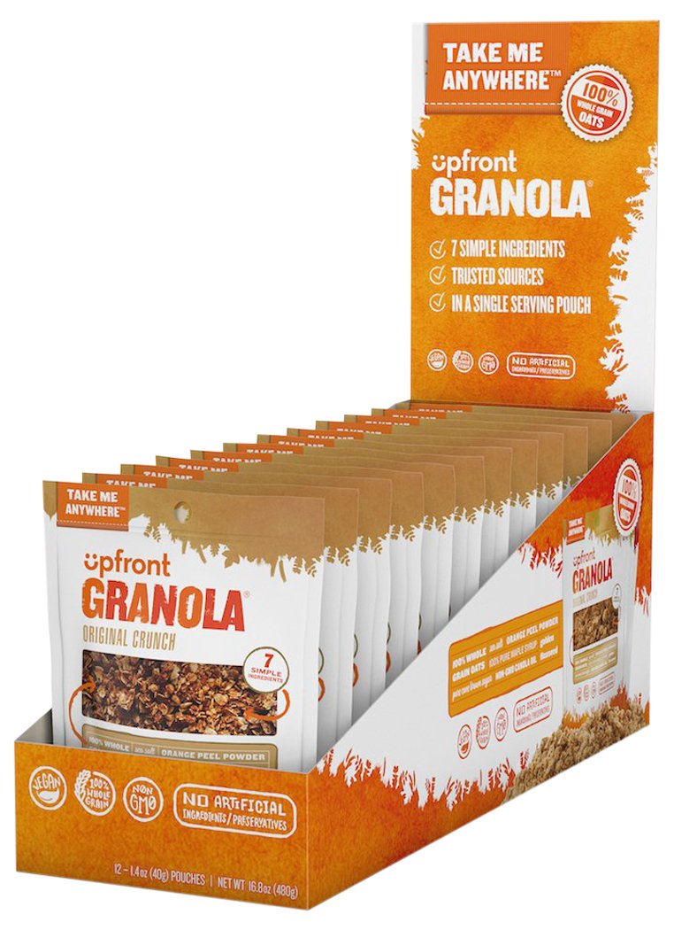 Upfront Granola Original Crunch - Non-GMO, Vegan, Kosher - Single-Serve (12 Count)