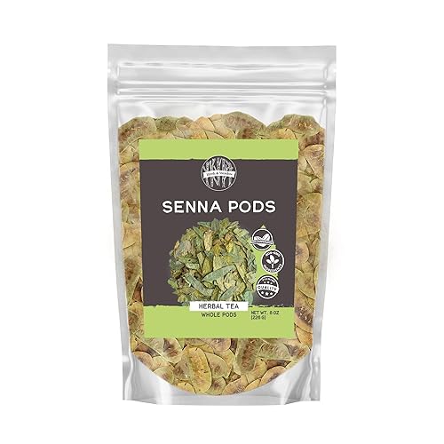 Birch & Meadow 8oz of Senna Pods Whole, Herbal Tea, Mild Bitter Taste