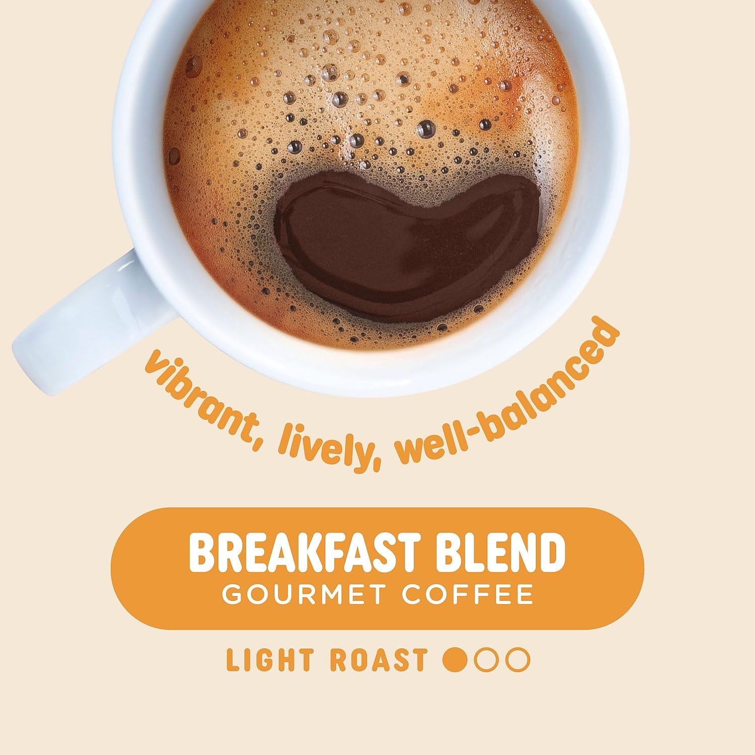 Pick Me Up Provisions Breakfast Blend Coffee - Light Roast, Keurig K-Cup Pods, Compatible, 24 Count, Kosher, Recyclable Coffee Pods