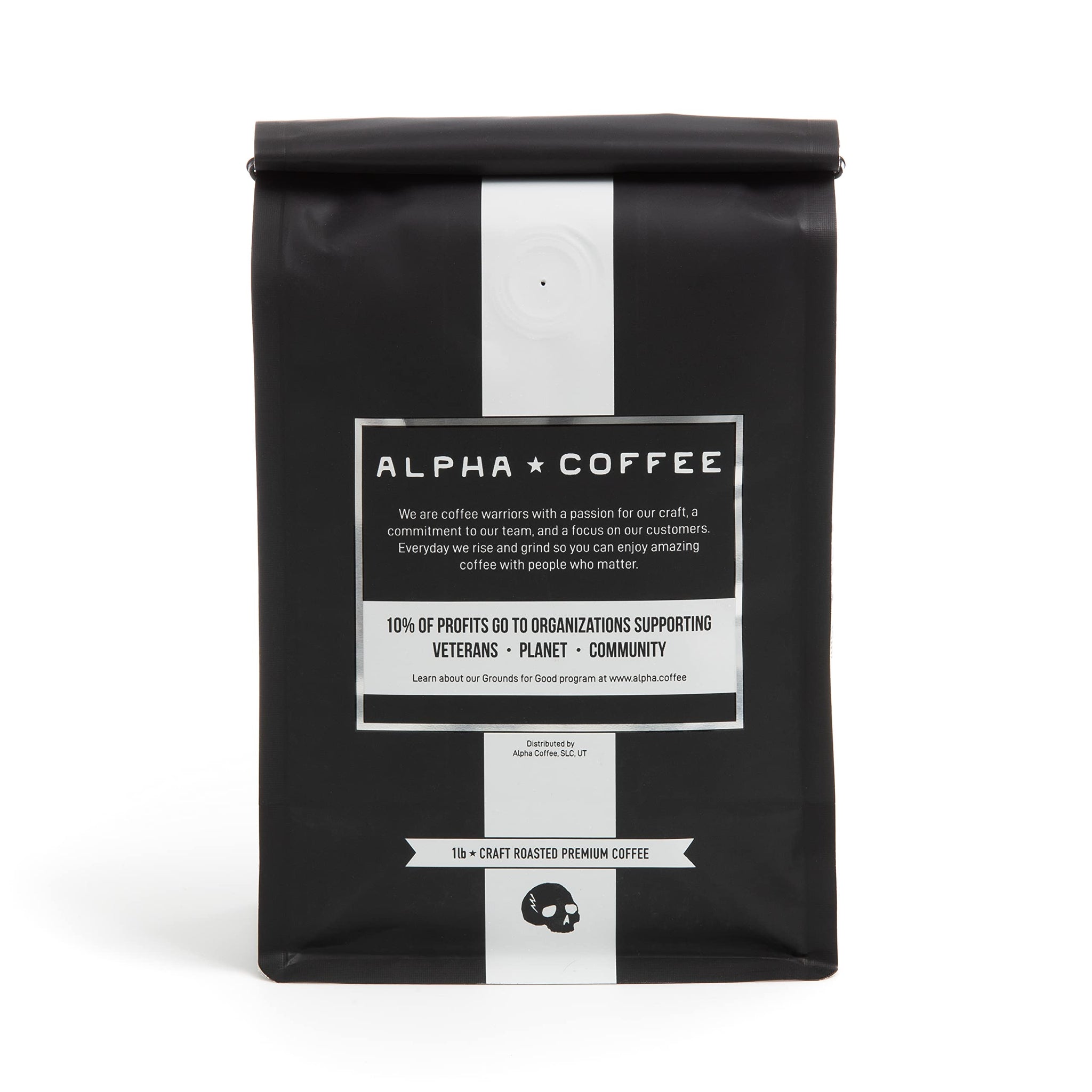 Alpha Coffee - Sundown Decaf - 16 oz. Premium Gourmet Craft Organic Decaffeinated Whole Bean Coffee | Veteran Owned - Specialty Small Batch Roasted